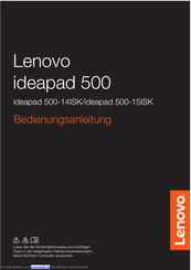 Lenovo ideapad 500-14ISK Bedienungsanleitung