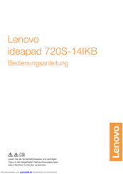 Lenovo ideapad 720S-14IKB Bedienungsanleitung