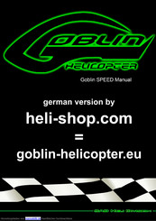 Goblin Helicopter Montageanleitung