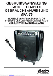 Alecto MPA-75 Gebrauchsanweisung