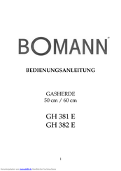 Bomann GH 381 E Bedienungsanleitung