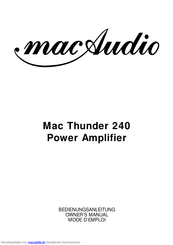 Mac Audio Mac Thunder 240 Bedienungsanleitung
