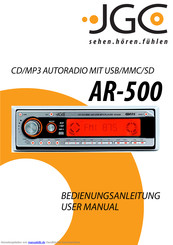 JGC AR-500 Bedienungsanleitung