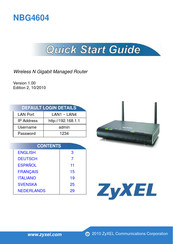 ZyXEL NBG4604 Schnellstartanleitung