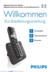 Philips SE 145 Kurzanleitung