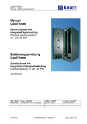 Knurr Cooltherm Bedienungsanleitung