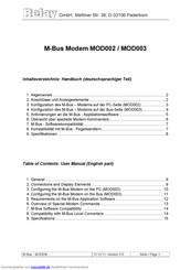 Relay MOD003 Handbuch