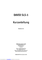 DAVID SLS-1 Kurzanleitung