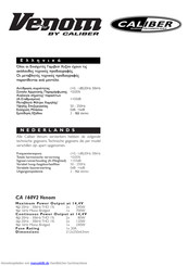 Caliber CA 160V2 Venom Anleitung