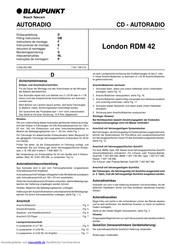 Blaupunkt London RDM 42 Einbauanleitung
