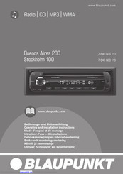 Blaupunkt Buenos Aires 200 Einbauanleitung