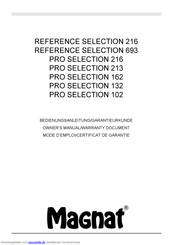 Magnat Pro Selection 102 Bedienungsanleitung