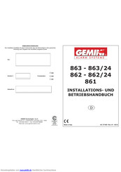 Gemini 862/24 Installations- Und Betriebshandbuch