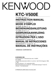 Kenwood KTC-V500E Bedienungsanleitung
