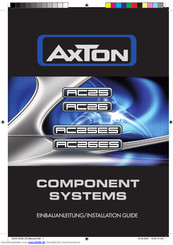 AXTON AC26ES Bedienungs- Und Installationsanleitung