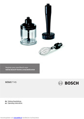 Bosch MSM87145 Gebrauchsanleitung