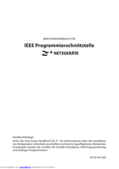 TDK-Lambda IEEE Z+ Benutzerhandbuch