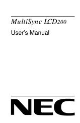 NEC LCD200 Bedienungsanleitung