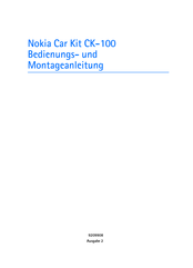 Nokia CK-100 Bedienungsanleitung