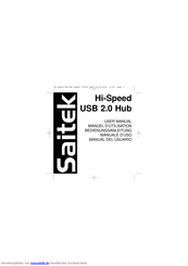 Saitek Hi-Speed USB 2.0 Hub Bedienungsanleitung