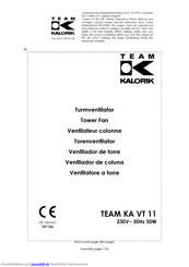 Kalorik KA VT 11 Gebrauchsanleitung