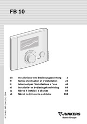 Bosch FB 10 Installations- Und Bedienungsanleitung
