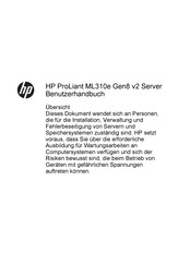 Hp HP ML310e Gen8 v2 Benutzerhandbuch