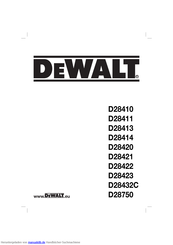 DeWalt D28420 Anleitung