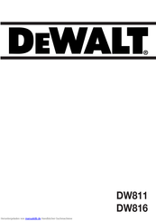 DeWalt DW816 Anleitung