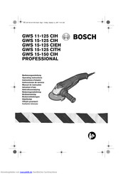 Bosch GWS 15-125 CIH PROFESSIONAL Bedienungsanleitung