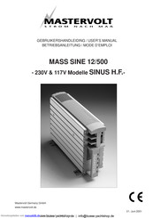 Mastervolt Mass Sine 12/500-230V Betriebsanleitung