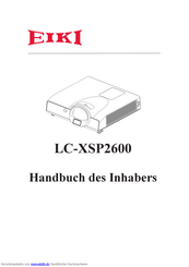 Eiki LC-XSP2600 Benutzerhandbuch