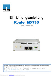 Mdex MX760 Einrichtungsanleitung