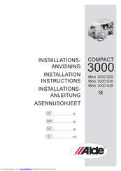 Alde COMPACT 3000 94 Serie Installationsanleitung