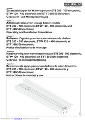 STIEBEL ELTRON ETW 120 - 480 electronic Montageanleitung