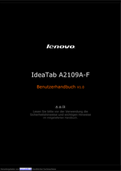 Lenovo IdeaTab A2109A-F Benutzerhandbuch