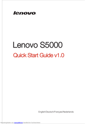 Lenovo S5000 Schnellstartanleitung