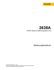 Fluke Calibration 2638A HYDRA Series III Data Acquisition Unit Bedienungshandbuch