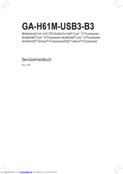 Gigabyte GA-H61M-USB3-B3 Benutzerhandbuch
