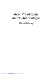Acer NVIDIA 3D Kurzanleitung