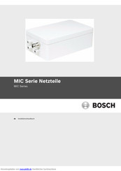 Bosch MIC-115PSU-2 Installationshandbuch