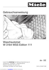 Miele W 3164 WSS Edition 111 Gebrauchsanweisung