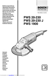Bosch PWS 20-230 J Professional Bedienungsanleitung