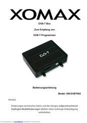 Xomax XM-DVBT002 Bedienungsanleitung