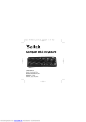 Saitek Compact USB Keyboard Bedienungsanleitung