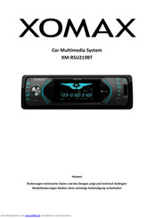 Xomax XM-RSU219BT Anleitung