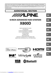 Alpine X800D Kurzanleitung