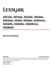 Lexmark X658dte Benutzerhandbuch