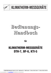 KLIMATHERM BF-6 Bedienungsanleitung