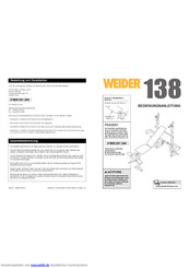 Weider WEEMBE32610 Bedienungsanleitung